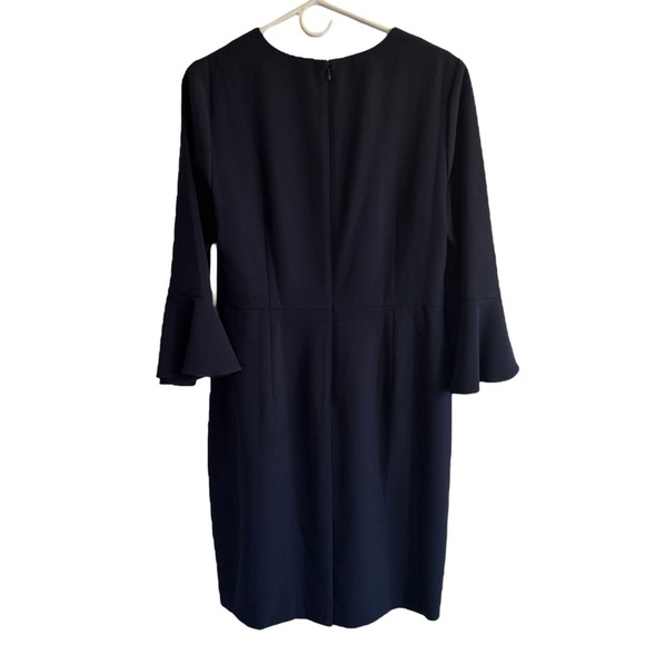 Ann Taylor Navy Flare Sleeve Sheath Dress, Size 10 - Picture 5 of 7